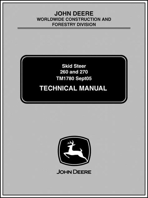 john deere 270 skid steer repair manual|john deere 270 skid steer for sale.